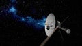 Voyager Space probe on star background