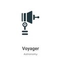 Voyager vector icon on white background. Flat vector voyager icon symbol sign from modern astronomy collection for mobile concept
