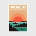 Voyageurs National Park poster vector illustration design Royalty Free Stock Photo