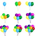 Color ballons one two three four five six seven eight nine Royalty Free Stock Photo