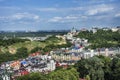 Vozdvizhenka elite district in Kiev, Ukraine . Top view on the roofs of buildings. Royalty Free Stock Photo