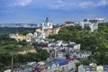 Vozdvizhenka elite district in Kiev, Ukraine . Top view on the roofs of buildings. Royalty Free Stock Photo