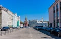 Vozdvizhenka street overlooking the Moscow Kremlin. Moscow. Russia