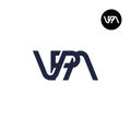 VPA Logo Letter Monogram Design Royalty Free Stock Photo