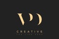 VPD abstract letter logo design Royalty Free Stock Photo