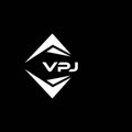 VPJ abstract technology logo design on Black background. VPJ creative initials letter logo concept