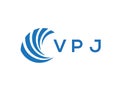 VPJ letter logo design on white background. VPJ creative circle letter logo