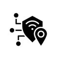 VPN black glyph icon