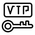 Vpn private network key accessing secured server