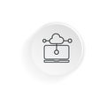 VPN protection. Intranet icon. Laptop connected to protected vpn server. Vector on a white background. EPS 10