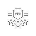 VPN rating line outline icon