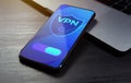 VPN Security Network - Internet Privacy Data Encryption Software Service concept. Virtual private network application Royalty Free Stock Photo
