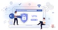 VPN Service Concept Virtual private network App for secure connection Royalty Free Stock Photo