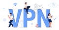 VPN Service Concept Virtual private network App for secure connection Royalty Free Stock Photo