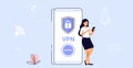 VPN Service Concept Virtual private network App for secure connection Royalty Free Stock Photo