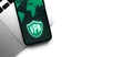 VPN on smartphone. Virtual private network, anonymous, safe and secure internet access on mobile phone. Desktop banner Royalty Free Stock Photo
