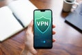 VPN virtual private network, anonymous and secure internet access. Technology concept. Royalty Free Stock Photo