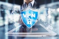 VPN Virtual Private network protocol. Cyber security and privacy connection technology. Anonymous Internet. Royalty Free Stock Photo