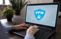 VPN. Virtual private network. Security encrypted connection. Anonymous internet using. Royalty Free Stock Photo