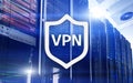 VPN, virtual private network technology, proxy and ssl, cyber security. Royalty Free Stock Photo