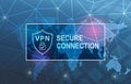 VPN Virtual Private Network Technology Secure Connection Cyber Security Background Royalty Free Stock Photo