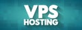 Vps Hosting - service that uses virtualization technology to provide you with dedicated resources on a server with multiple users Royalty Free Stock Photo