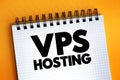 Vps Hosting - service that uses virtualization technology to provide you with dedicated resources on a server with multiple users Royalty Free Stock Photo