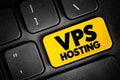 Vps Hosting - service that uses virtualization technology to provide you with dedicated resources on a server with multiple users Royalty Free Stock Photo
