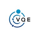 VQE letter technology logo design on white background. VQE creative initials letter IT logo concept. VQE letter design Royalty Free Stock Photo
