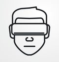 VR avatar icon,Future and science and technology.