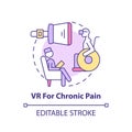 VR for chronic pain concept icon Royalty Free Stock Photo