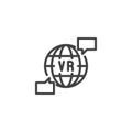 VR Communication line icon Royalty Free Stock Photo