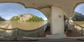 360VR Cruising through Iron Gate gorges Royalty Free Stock Photo