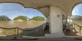360VR Cruising through Iron Gate on Danube River Royalty Free Stock Photo