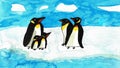 VR 360 Degree Virtual World - Penguins in the Ice