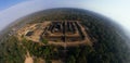 Angkor Wat Temple in Cambodia, 360 VR panorama drone shot Royalty Free Stock Photo