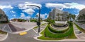 360 vr equirectangular photo of Bal Harbour 96th Street and Collins Avenue intersection