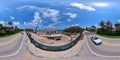 360 VR equirectangular photo of luxury beachfront mansion under construction in Palm Beach FL Royalty Free Stock Photo