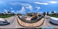 360 VR equirectangular photo of luxury beachfront mansion under construction in Palm Beach FL Royalty Free Stock Photo