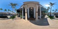 360 VR equirectangular photo of upscale shops on Palm Beach on Worth Avenue