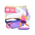 VR fitness gym abstract concept vector illustration.