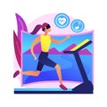 VR fitness gym abstract concept vector illustration.