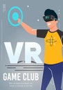 VR Game Club Advertising Poster Inviting to Join