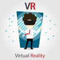 Vr gear man character vector Royalty Free Stock Photo