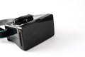 VR glasses Black virtual reality headset isolated on white background Royalty Free Stock Photo