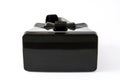 VR glasses Black virtual reality headset isolated on white background Royalty Free Stock Photo