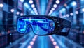 VR glasses futuristic tech, virtual reality and digital, Stock Photo, Generative AI