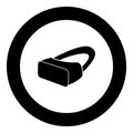 VR glasses icon black color in circle Royalty Free Stock Photo