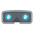 VR glasses icon, cartoon style Royalty Free Stock Photo
