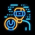 Vr Glasses Repair neon glow icon illustration